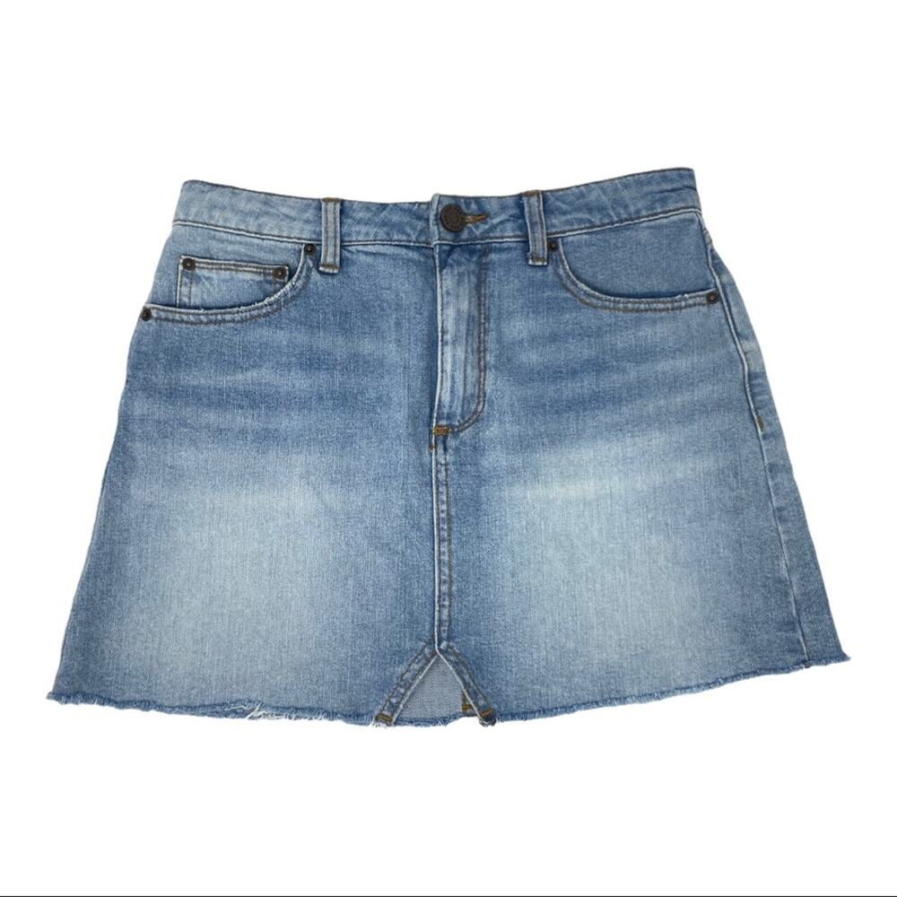 BDG Urban Outfitters Raw Hem Denim A-Line Mini Skirt Size Small